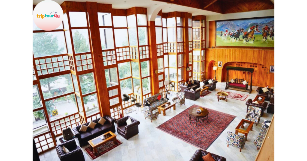 “Darbar Hotel Hunza with its traditional architecture, set against mountain scenery in Karimabad.”