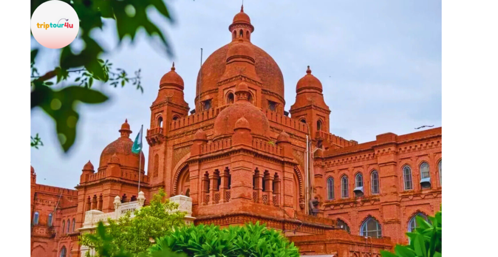 Lahore Museum building with its red-brick architecture on Mall Road.