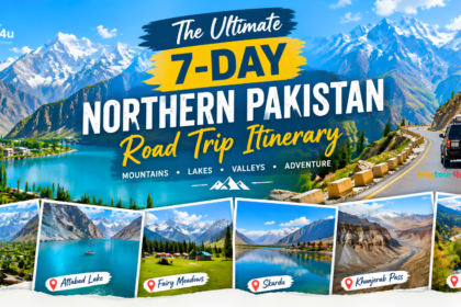 The Ultimate 7-Day Northern Pakistan Road Trip Itinerary featuring Hunza, Skardu, Attabad Lake, and scenic mountain roads